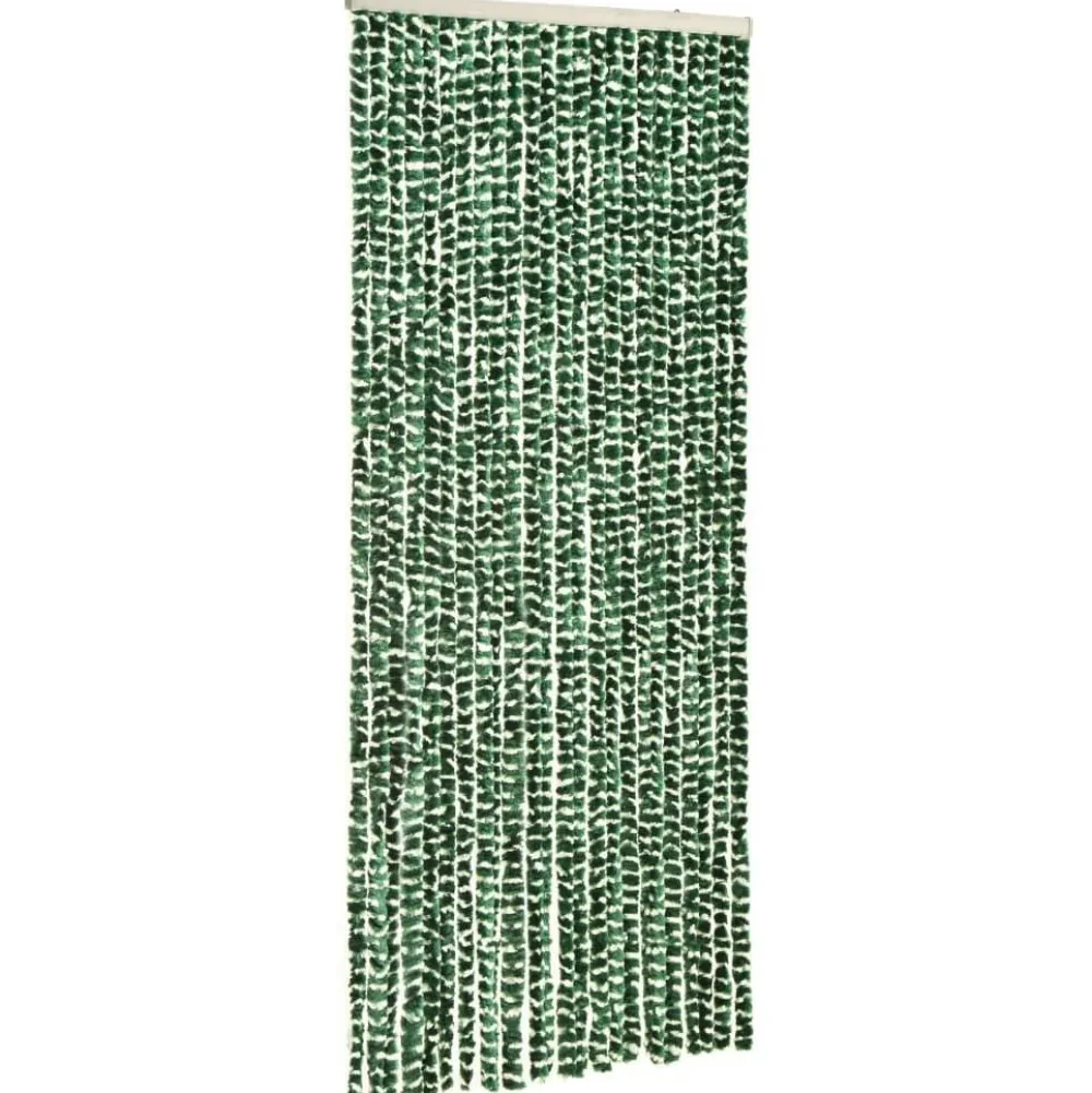 Discount FinePRICE Hyönteisverho vihreä ja valkoinen 90x220 cm chenille