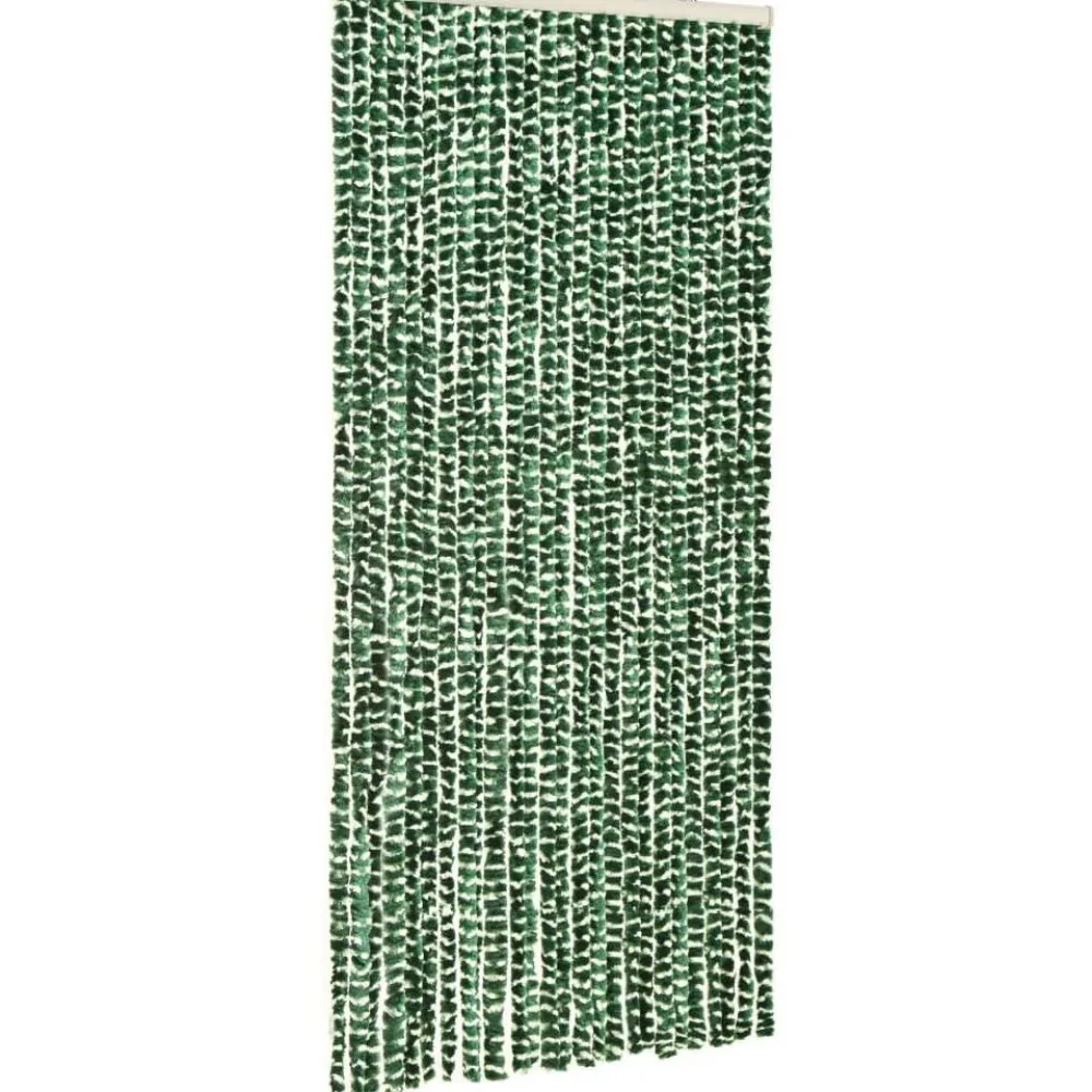 Hot FinePRICE Hyönteisverho vihreä ja valkoinen 100x220 cm chenille