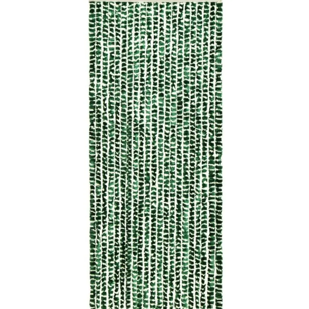 Outlet FinePRICE Hyönteisverho vihreä ja valkoinen 56x185 cm chenille