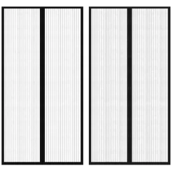 Online FinePRICE Hyttysverho Oveen 210 x 100 cm 2 kpl Magneeteilla Musta