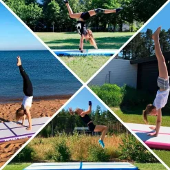 Hot AirTrack Nordic Ilmavolttipatja Deluxe sininen eri kokoja