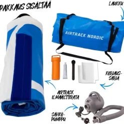 Hot AirTrack Nordic Ilmavolttipatja Deluxe sininen eri kokoja