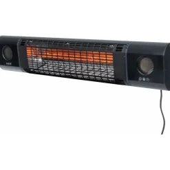 Outlet Pistesarjat Infralämmitin Sunred Ultra Sun and Sound Wall, IP54, 2000W, musta