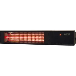 Hot Pistesarjat Infralämmitin Sunred Ultra Fortuna Wall, IP55, 1500W, musta