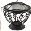 Discount FinePRICE 2-in-1 tulimalja/grilli ja hiilihanko 59x59x60 cm teräs