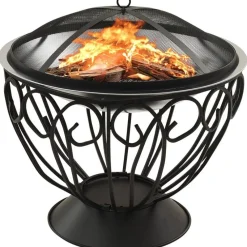 Discount FinePRICE 2-in-1 tulimalja/grilli ja hiilihanko 59x59x60 cm teräs