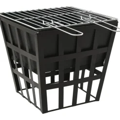 Outlet FinePRICE 2-in-1 tulimalja/grilli 34x34x48 cm teräs