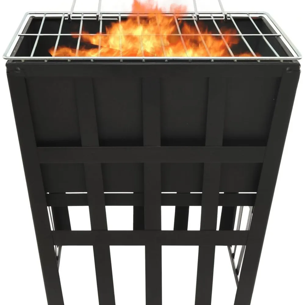Outlet FinePRICE 2-in-1 tulimalja/grilli 34x34x48 cm teräs