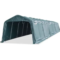 Clearance FinePRICE Irrotettava karjateltta PVC 550 g/m² 3,3x16 m tummanvihreä