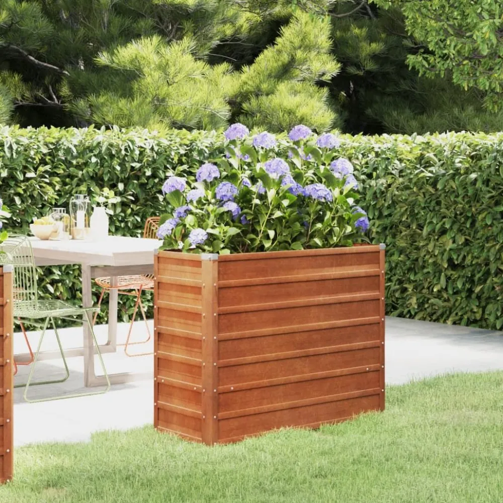 New FinePRICE Istutuslaatikko Ruoste, corten-teräs, eri kokoja