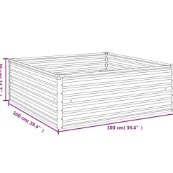 New FinePRICE Istutuslaatikko 100x100x36 cm corten-teräs