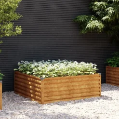 New FinePRICE Istutuslaatikko 100x100x36 cm corten-teräs