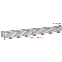 Discount FinePRICE Istutuslaatikko 482x50x36 cm corten-teräs