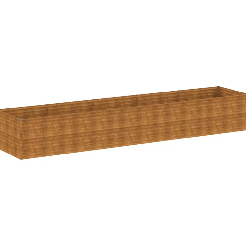 Hot FinePRICE Istutuslaatikko 479x100x69 cm corten-teräs