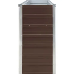 Best FinePRICE Istutuslaatikko 320x40x77 cm galvanoitu ruskea