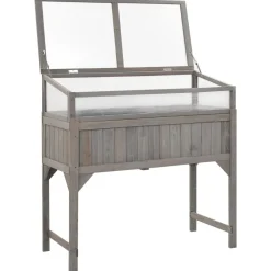 Outlet FinePRICE Jalallinen kasvihuoneellinen istutuslaatikko 110x54x120cm kuusi