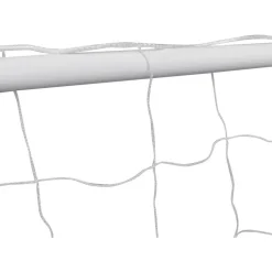 FinePRICE Jalkapallomaali verkolla, teräs, 182x61x122cm, valkoinen