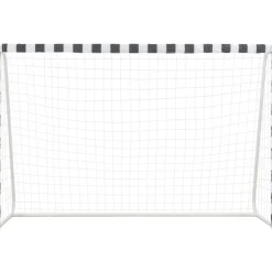 New FinePRICE Jalkapallomaali, 300x200x90cm, metalli, musta/valkoinen