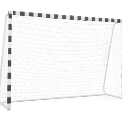 New FinePRICE Jalkapallomaali, 300x200x90cm, metalli, musta/valkoinen