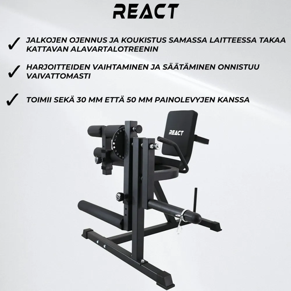 New React Jalkojen Ojennus/koukistuslaite 100