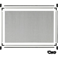 FinePRICE Jatkettava hyönteisverkko ikkunaan valkoinen (75-143)x50 cm