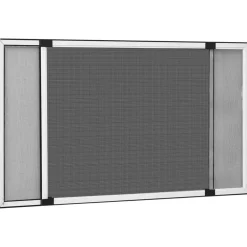 FinePRICE Jatkettava hyönteisverkko ikkunaan valkoinen (75-143)x50 cm