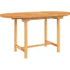 Online FinePRICE Jatkettava puutarhapöytä 110-160x80x75 cm täysi tiikki (63486)