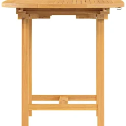 Online FinePRICE Jatkettava puutarhapöytä 110-160x80x75 cm täysi tiikki (63486)