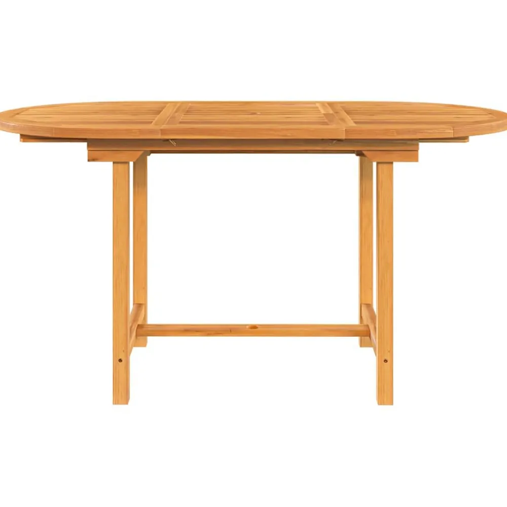 Online FinePRICE Jatkettava puutarhapöytä 110-160x80x75 cm täysi tiikki (63486)