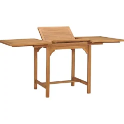 FinePRICE Jatkettava puutarhapöytä 75x160x80 cm tiikki