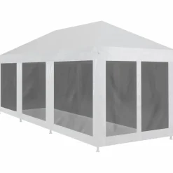 Sale FinePRICE Juhlateltta 8 verkkosivuseinää 9x3m valkoinen