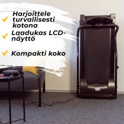 React Juoksumatto moottorilla 1-10 km/h musta