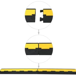 New FinePRICE Kaapelisuoja 2 kourulla 4 kpl kumi 101.5 cm