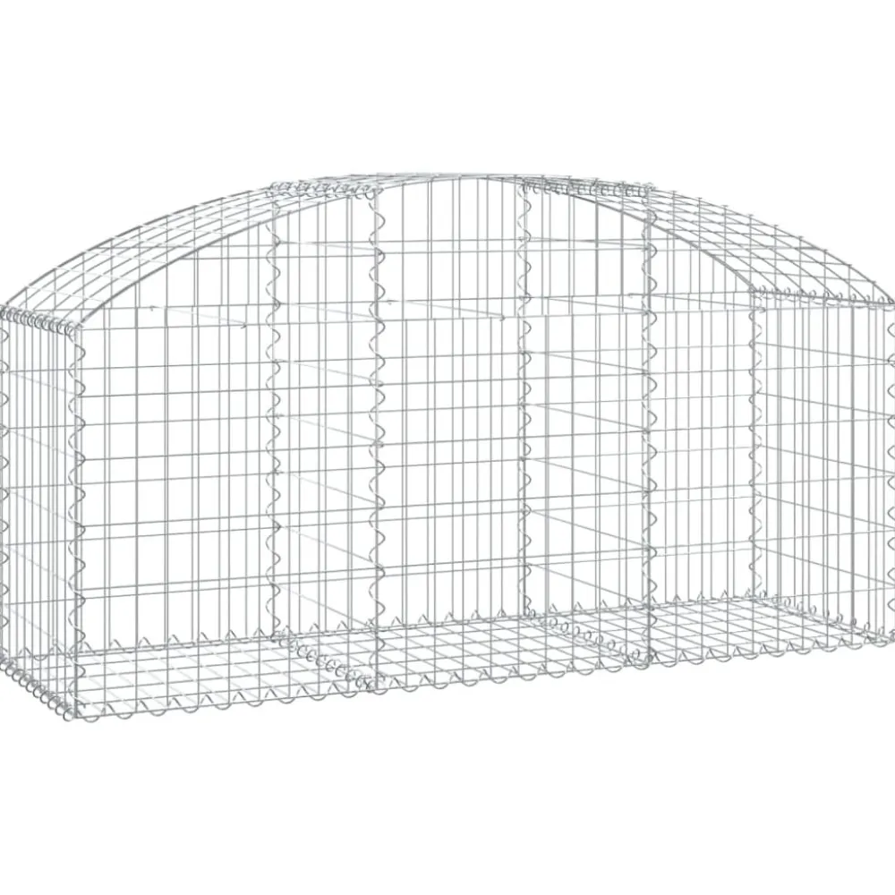 Online FinePRICE Kaareva kivikori 100x30x60/80 cm galvanoitu rauta