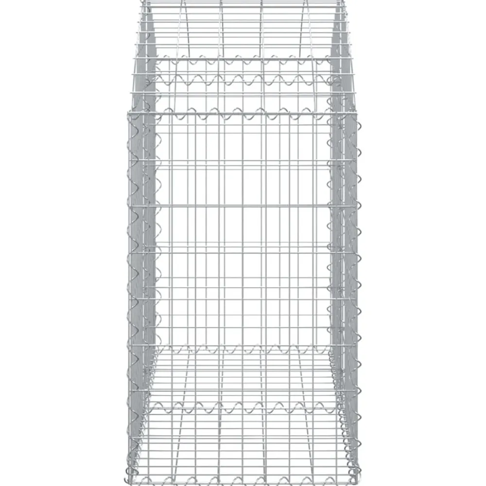 Online FinePRICE Kaareva kivikori 100x30x60/80 cm galvanoitu rauta