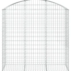 Online FinePRICE Kaareva kivikori 100x30x60/80 cm galvanoitu rauta