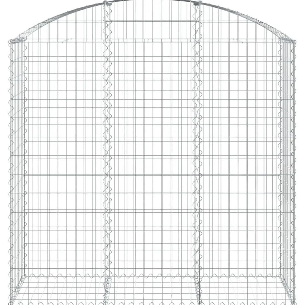 Online FinePRICE Kaareva kivikori 100x30x60/80 cm galvanoitu rauta