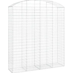 Online FinePRICE Kaareva kivikori 100x30x60/80 cm galvanoitu rauta