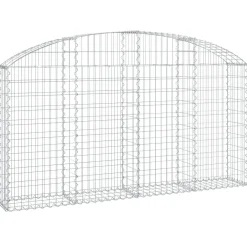Online FinePRICE Kaareva kivikori 100x30x60/80 cm galvanoitu rauta
