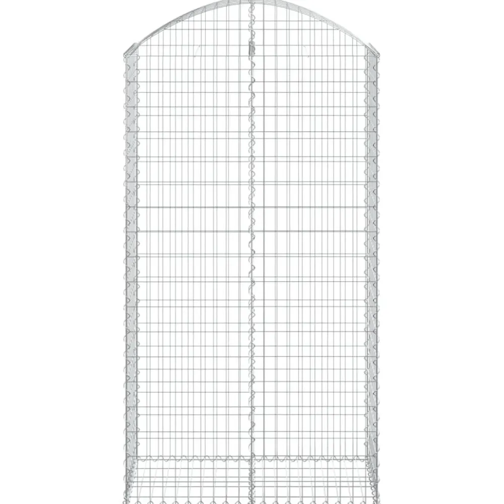 Online FinePRICE Kaareva kivikori 100x30x60/80 cm galvanoitu rauta