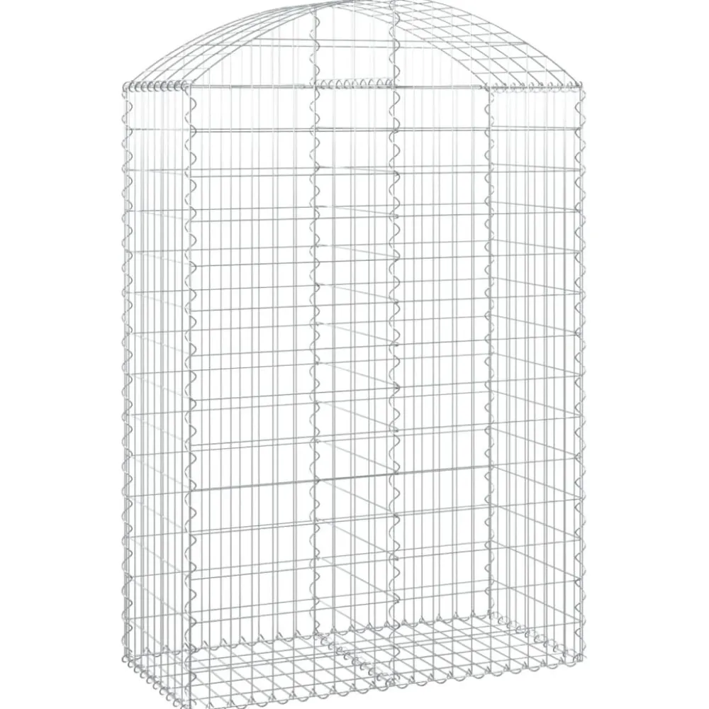 Online FinePRICE Kaareva kivikori 100x30x60/80 cm galvanoitu rauta