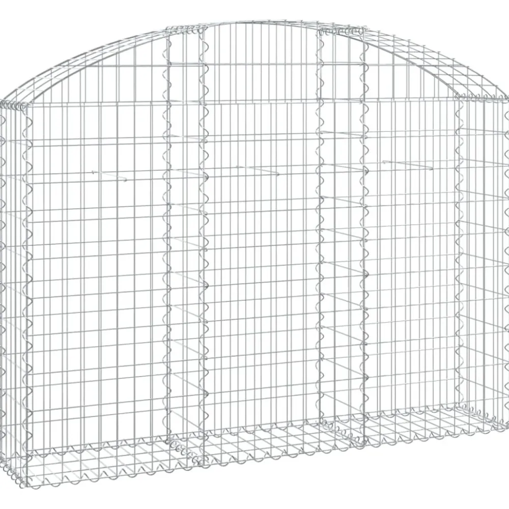 Online FinePRICE Kaareva kivikori 100x30x60/80 cm galvanoitu rauta