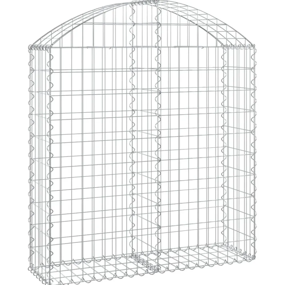 Online FinePRICE Kaareva kivikori 100x30x60/80 cm galvanoitu rauta