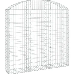 Online FinePRICE Kaareva kivikori 100x30x60/80 cm galvanoitu rauta