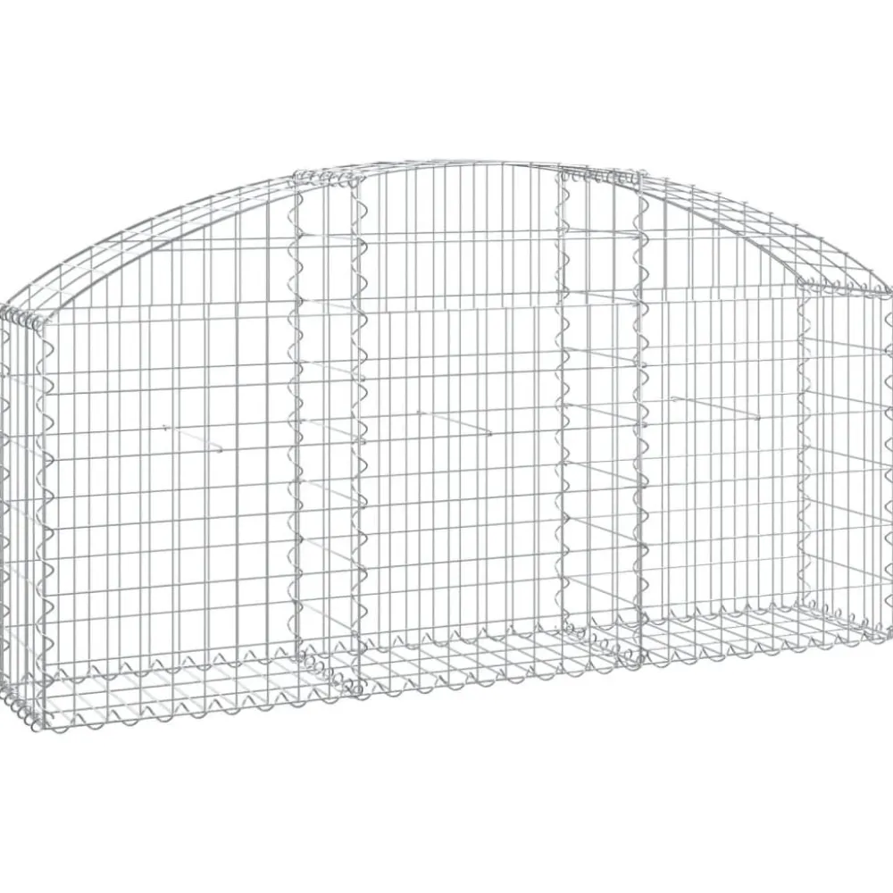 Online FinePRICE Kaareva kivikori 100x30x60/80 cm galvanoitu rauta