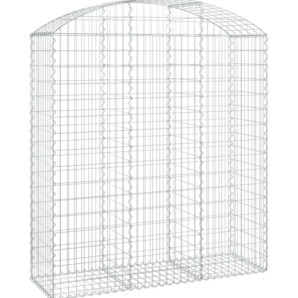 Online FinePRICE Kaareva kivikori 100x30x60/80 cm galvanoitu rauta