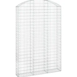 Online FinePRICE Kaareva kivikori 100x30x60/80 cm galvanoitu rauta