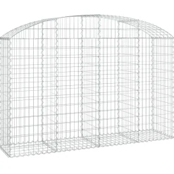 Online FinePRICE Kaareva kivikori 100x30x60/80 cm galvanoitu rauta