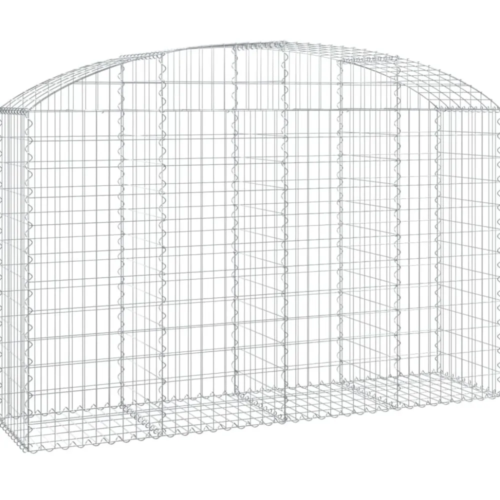 Online FinePRICE Kaareva kivikori 100x30x60/80 cm galvanoitu rauta