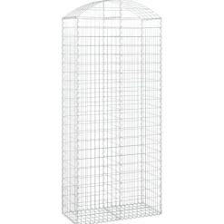 Online FinePRICE Kaareva kivikori 100x30x60/80 cm galvanoitu rauta